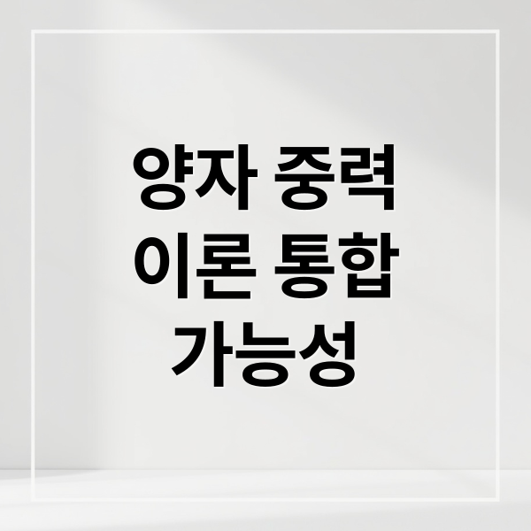 양자 중력
이론 통합
가능성 (양자 중력: 일반상대성이론과 양자역학)
