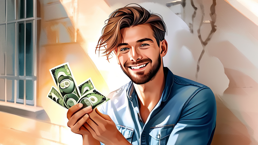 월세 지원금, 얼마나 받을 수 있나요? (watercolor 스타일)