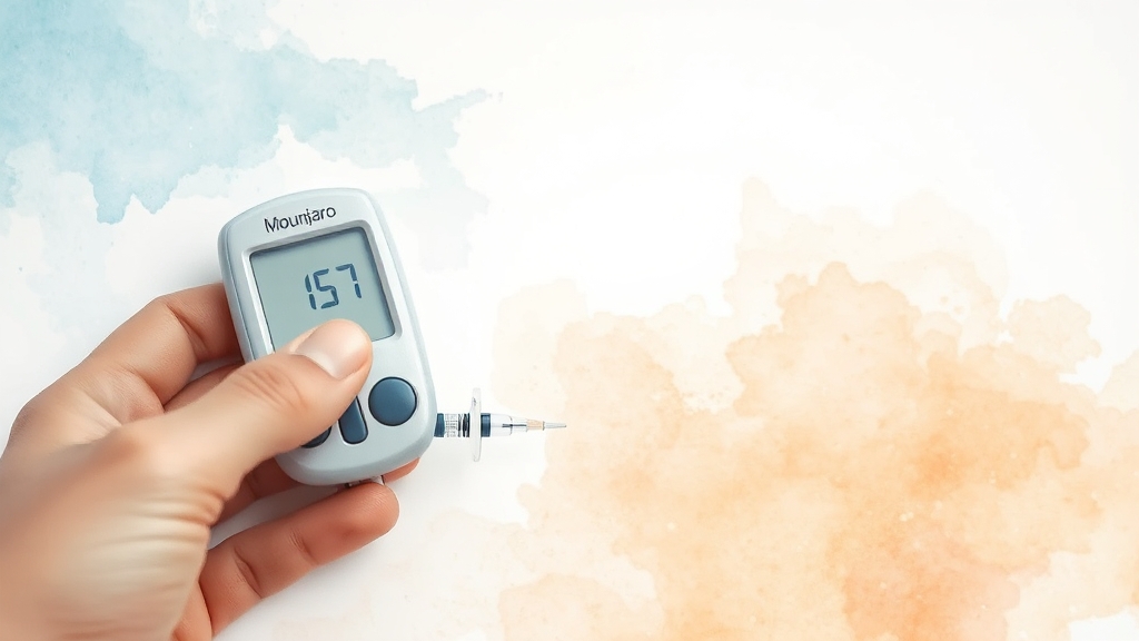 마운자로, 혈당 감소 효과는? (watercolor 스타일)