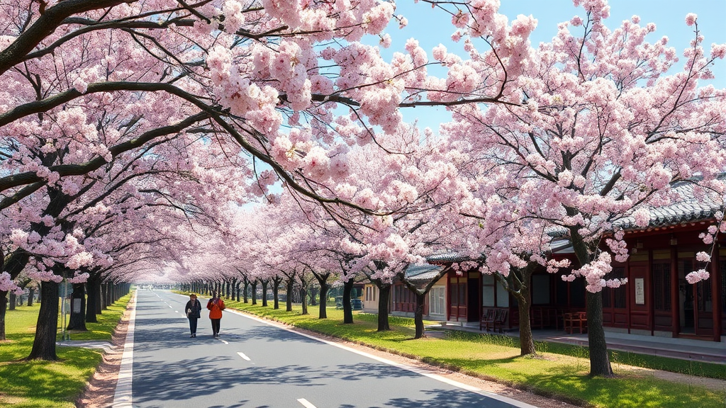 남원 벚꽃 축제 정보 (realistic 스타일)