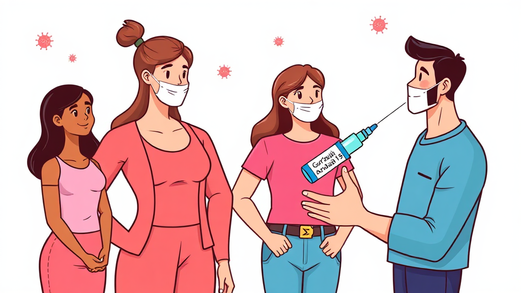 자궁경부암 예방, 가다실 9가 접종의 중요성 (cartoon 스타일)