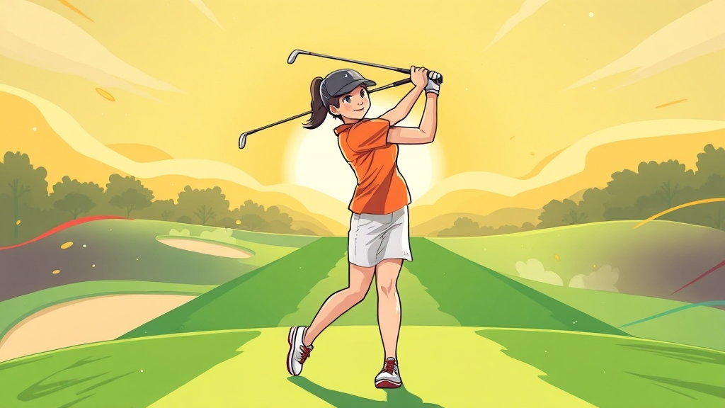 아마추어에서 KLPGA 투어까지 (cartoon 스타일)