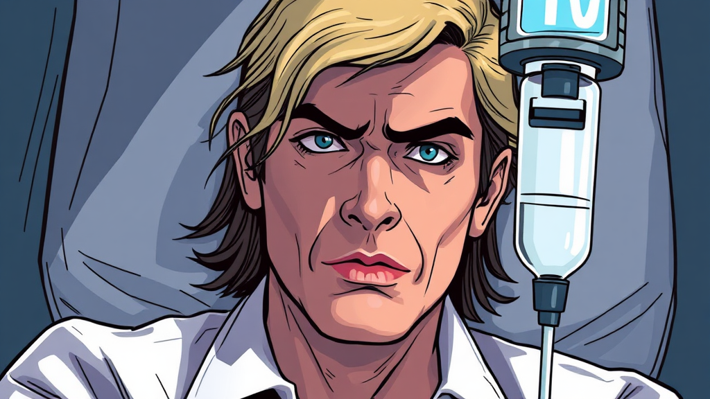 ‘주사’ 채널 불법 의료 의혹 (illustration 스타일)