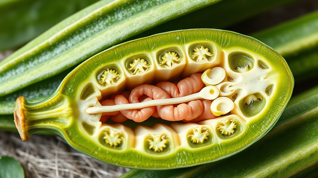 오크라의 주요 영양 성분은? (realistic 스타일)