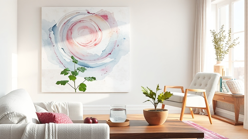 일상 속 다리 부종 관리법 (watercolor 스타일)