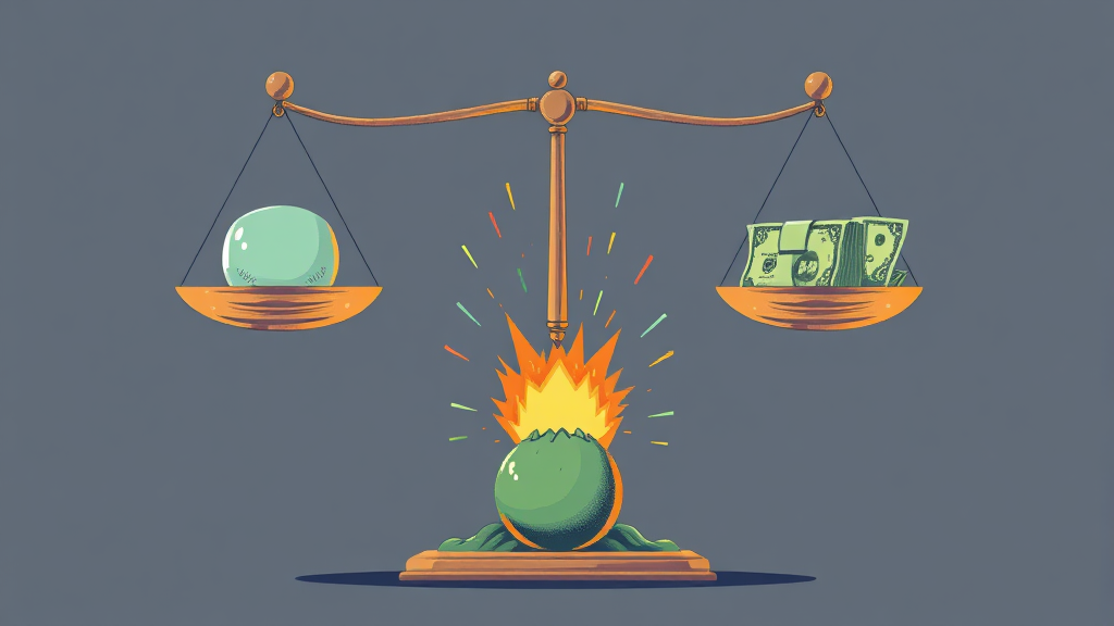 과잉진료와 불균형한 지급 구조 (illustration 스타일)