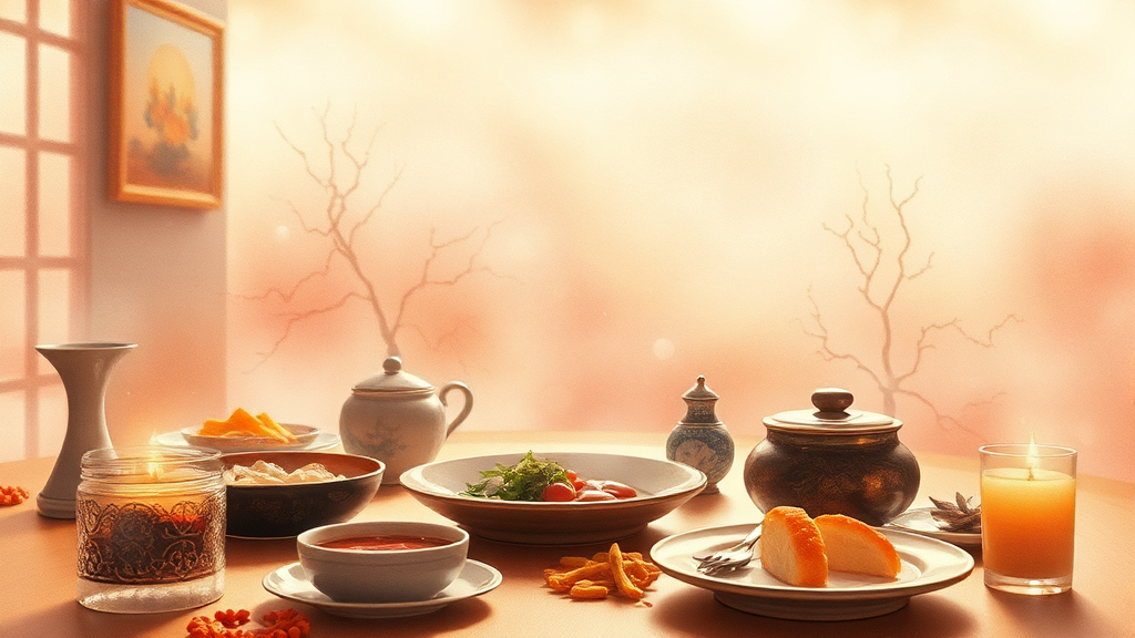 정성 가득한 손맛, 잡채와 갈비찜 레시피 (watercolor 스타일)