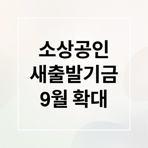 소상공인
새출발기금
9월 확대 (자영업자 소상공인 새출발기금 9월 빚 감면)