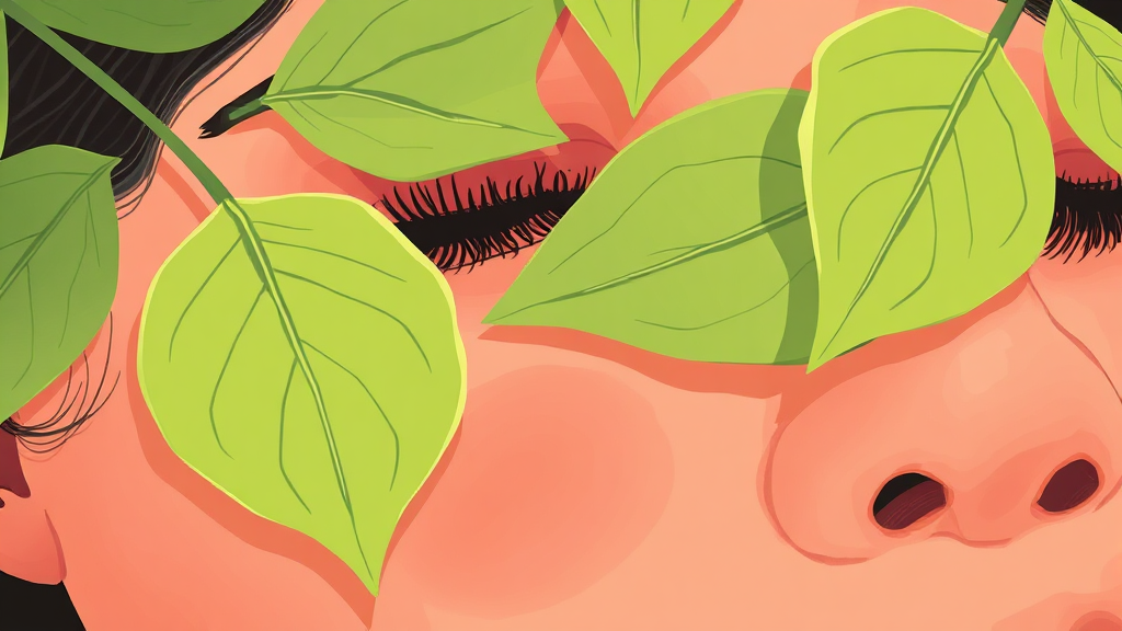 시카크림의 핵심: 상처 입은 피부를 위한 진정 효과 (illustration 스타일)