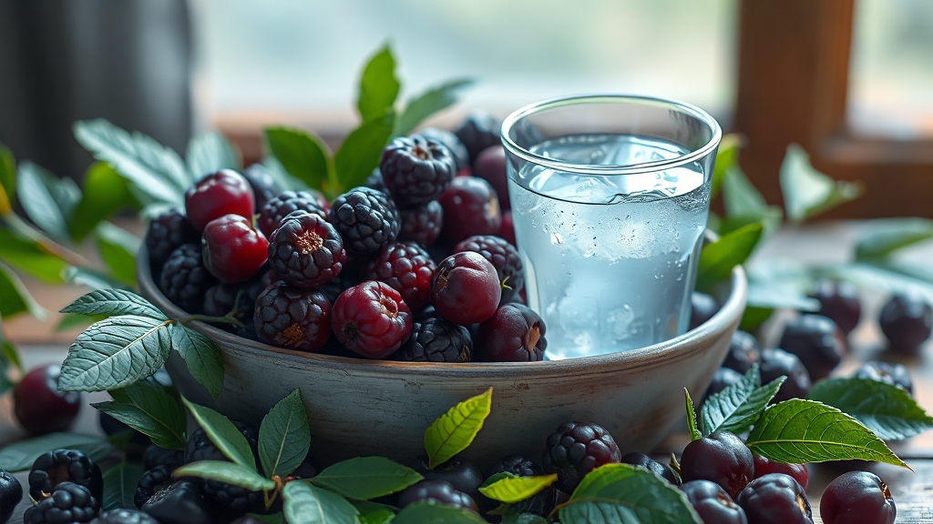 오디 섭취 방법과 주의사항 (realistic 스타일)