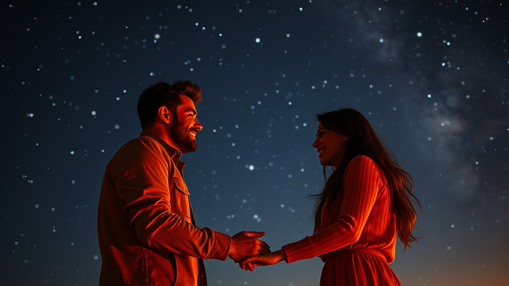 최고의 별자리 궁합 조합 (realistic 스타일)