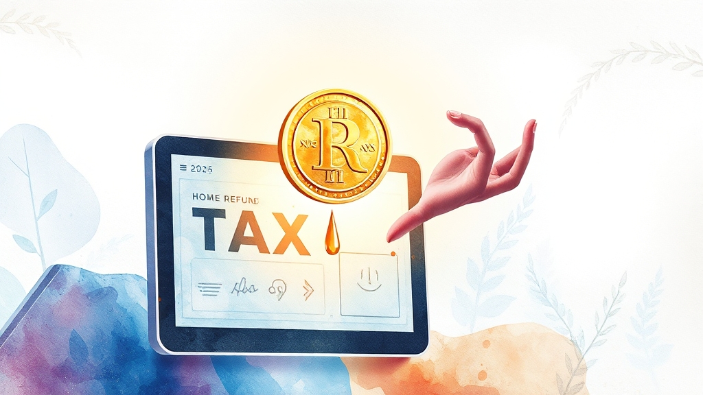 국세환급금, 어떻게 조회하고 신청할까? (watercolor 스타일)