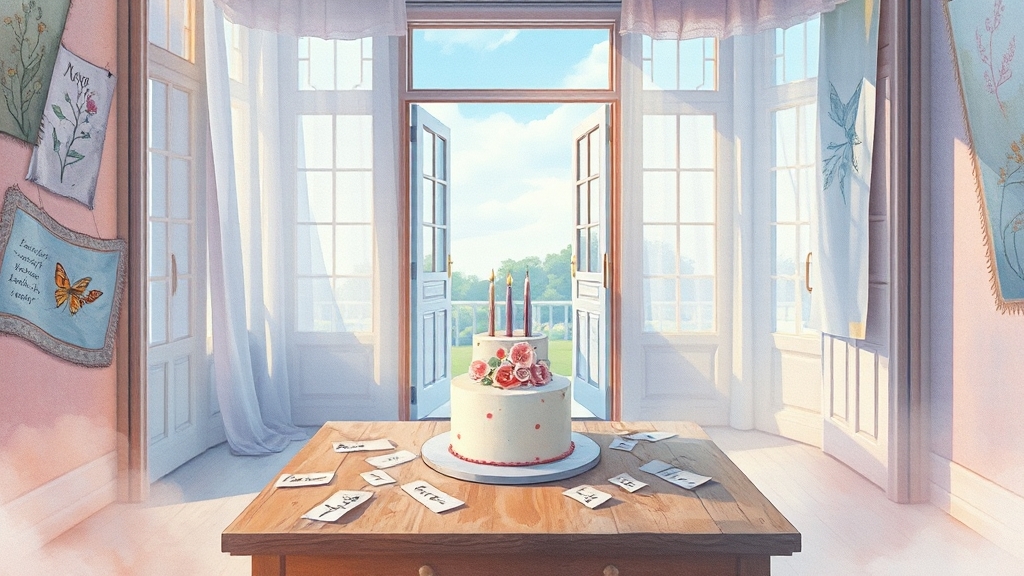 카톡 생일 알림, 왜 끄는 걸까요? (watercolor 스타일)