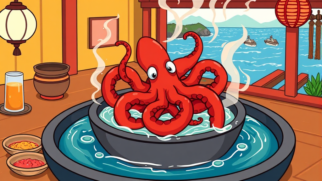 짱구네 낙지전골, 방문 정보 및 주변 즐길 거리 (cartoon 스타일)