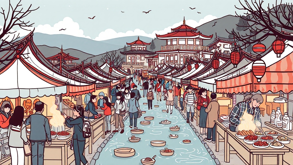 축제 장소 안내 및 부대시설 (illustration 스타일)