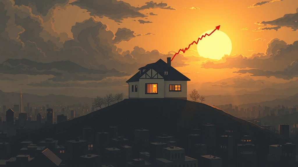 부동산 시장 동향 및 전망 (illustration 스타일)