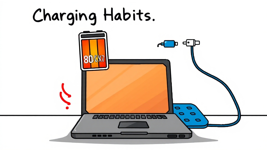 발열과 충전 습관 (cartoon 스타일)