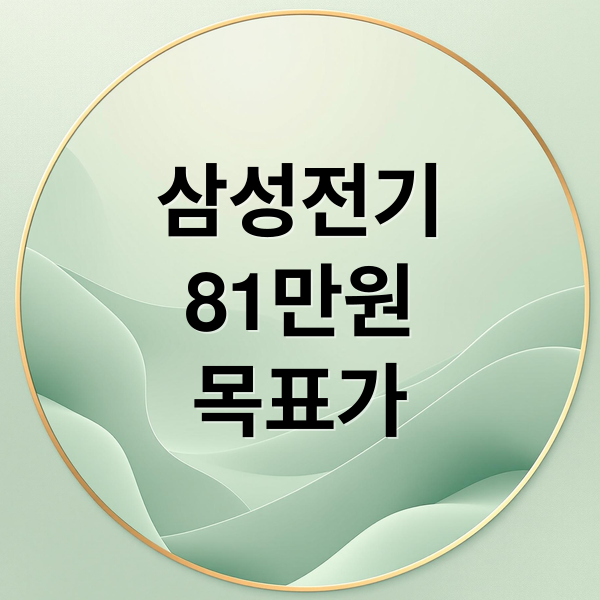 삼성전기
81만원
목표가 (삼성전기 주가 전망 81만원 넘는다?)