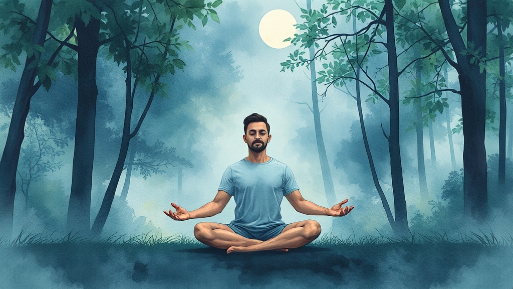 스트레스 관리 팁 (watercolor 스타일)