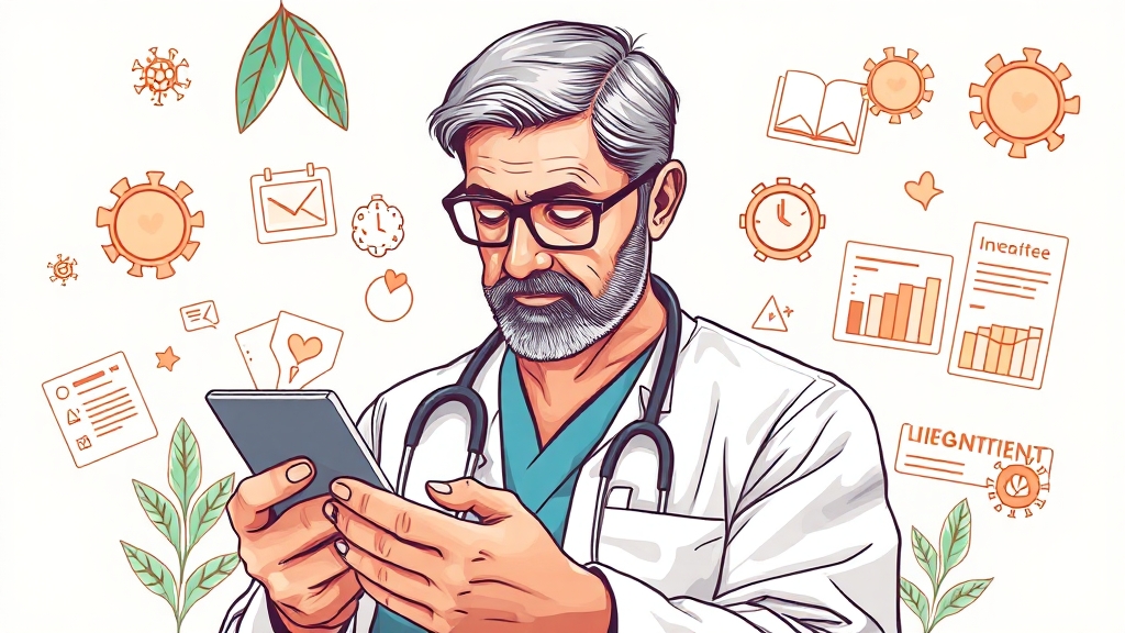 건강 관리를 위한 필수 웹사이트 (illustration 스타일)