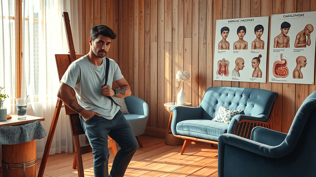 부작용 및 주의사항 (realistic 스타일)