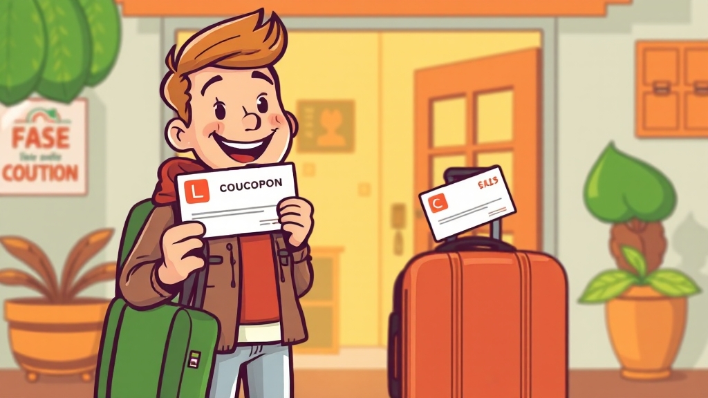 숙박 예약 및 활용 팁 (cartoon 스타일)