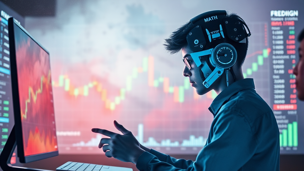 퀀트 트레이더 채용 시장 (watercolor 스타일)