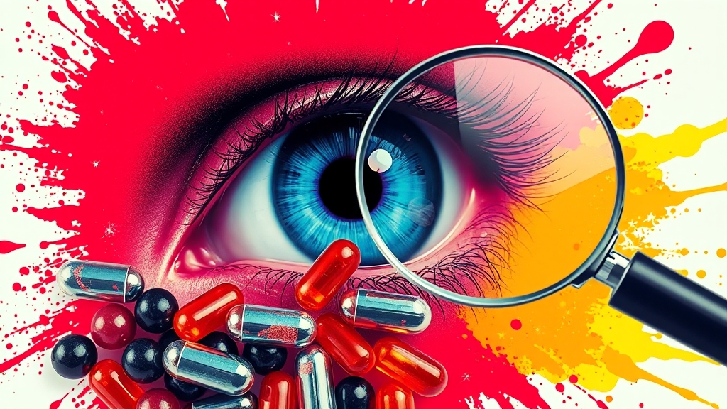 눈 영양제, 핵심 성분은? (popart 스타일)