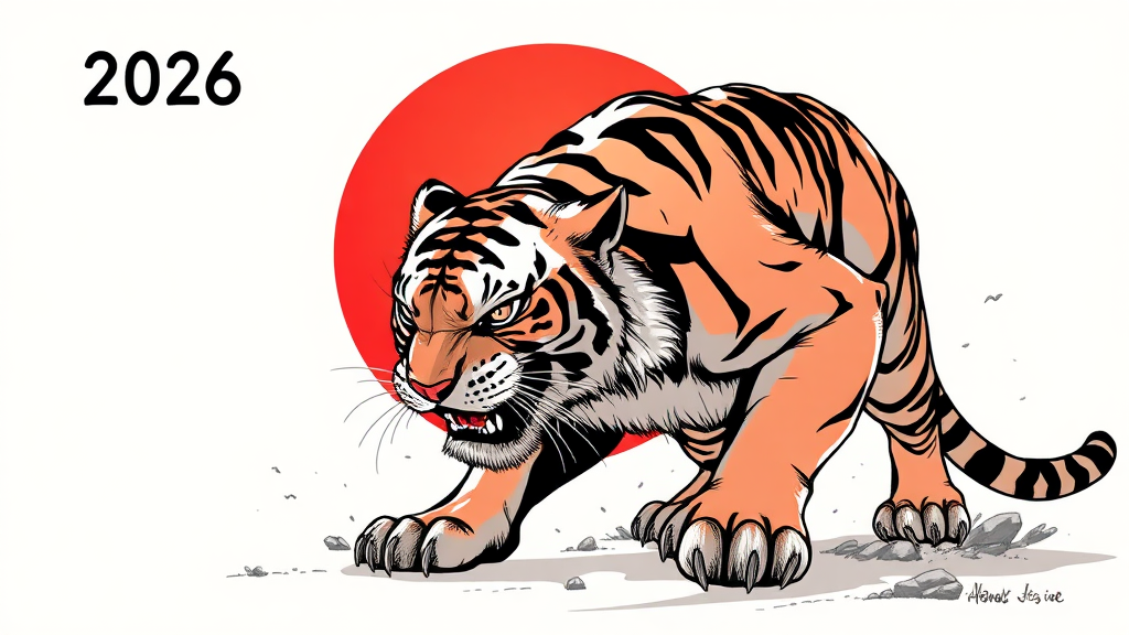 호랑이띠 운세: 잠재력 폭발 (illustration 스타일)