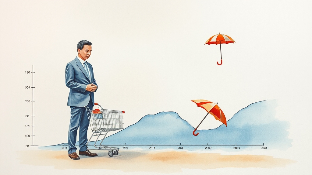국가 부채 증가, 화폐 가치 하락? (watercolor 스타일)