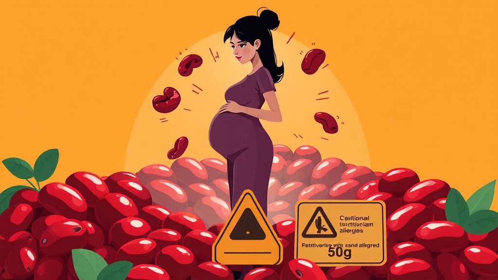 팥 섭취 시 주의사항: 부작용 & 적정량 체크! (cartoon 스타일)