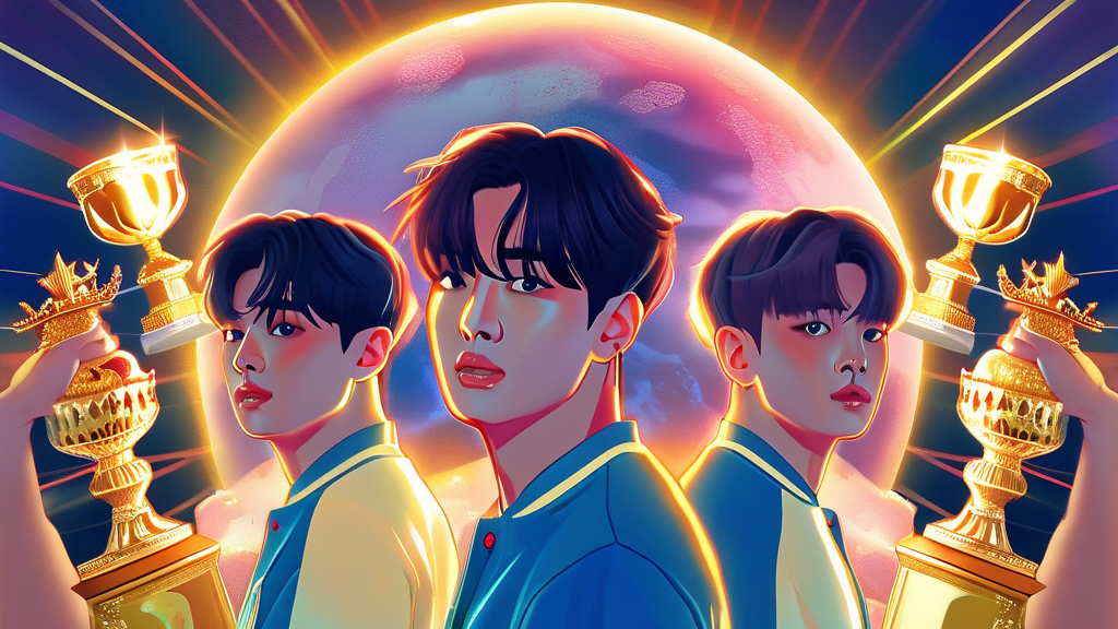 멜론 역대 스트리밍 기록 경신, 임영웅 파워 입증 (illustration 스타일)