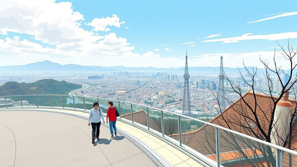 용마산 스카이워크, 최고의 전망을 위한 꿀팁 (illustration 스타일)