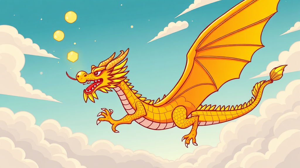 용띠 운세: 존재감 폭발 (cartoon 스타일)