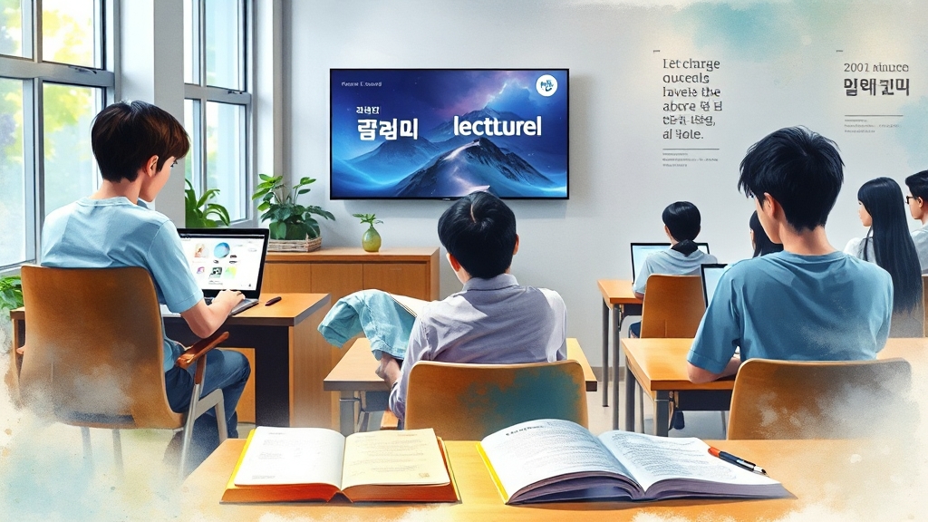 온라인 교육, 이렇게 활용하세요! (watercolor 스타일)