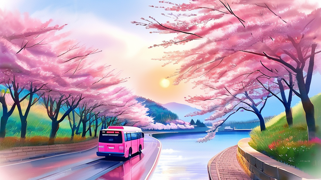 진해 군항제 방문 꿀팁 & 코스 추천 (watercolor 스타일)