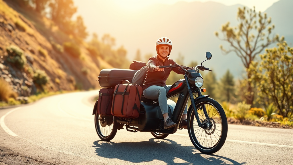 세발 전기자전거 주요 기능 및 사용법 (realistic 스타일)