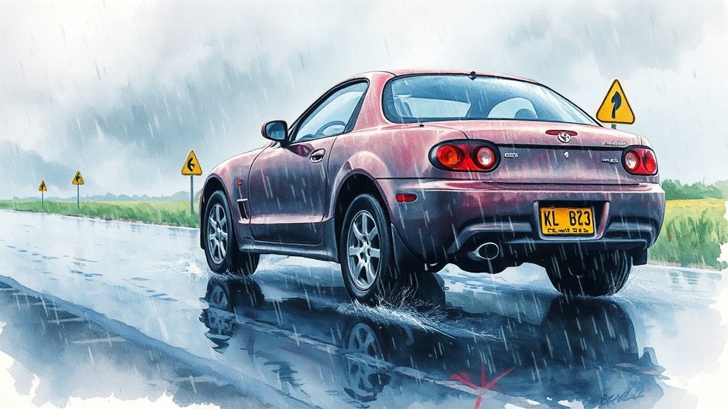 차량 관리 및 이동 요령 (watercolor 스타일)