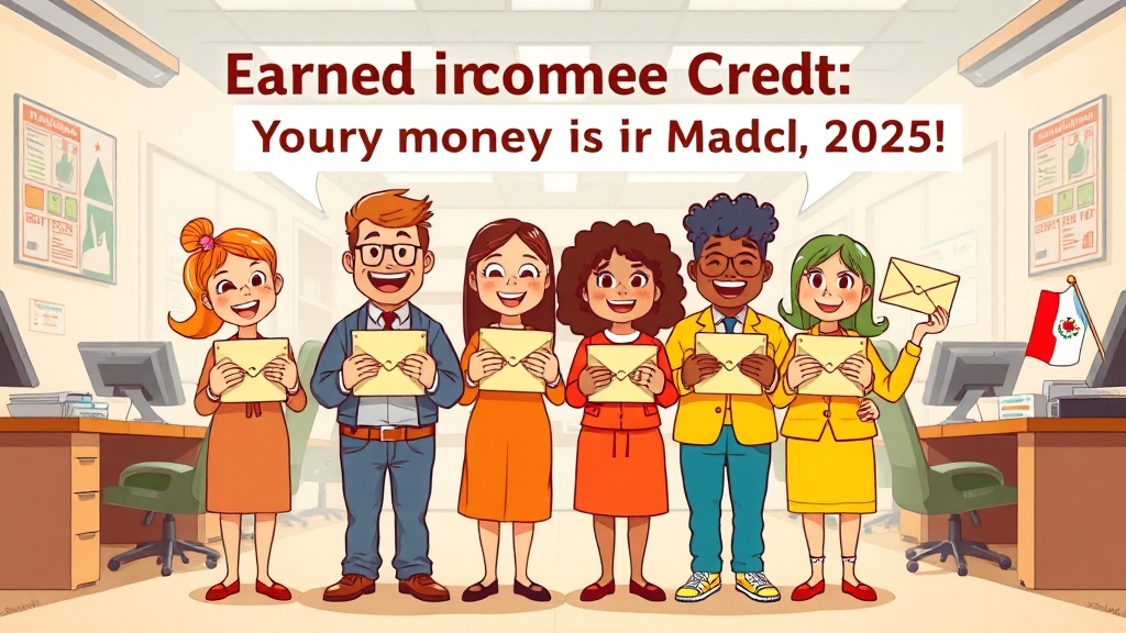 2025년 근로장려금 핵심은? (cartoon 스타일)
