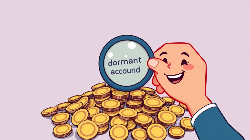 휴면예금 찾아줌 서비스 소개 (cartoon 스타일)