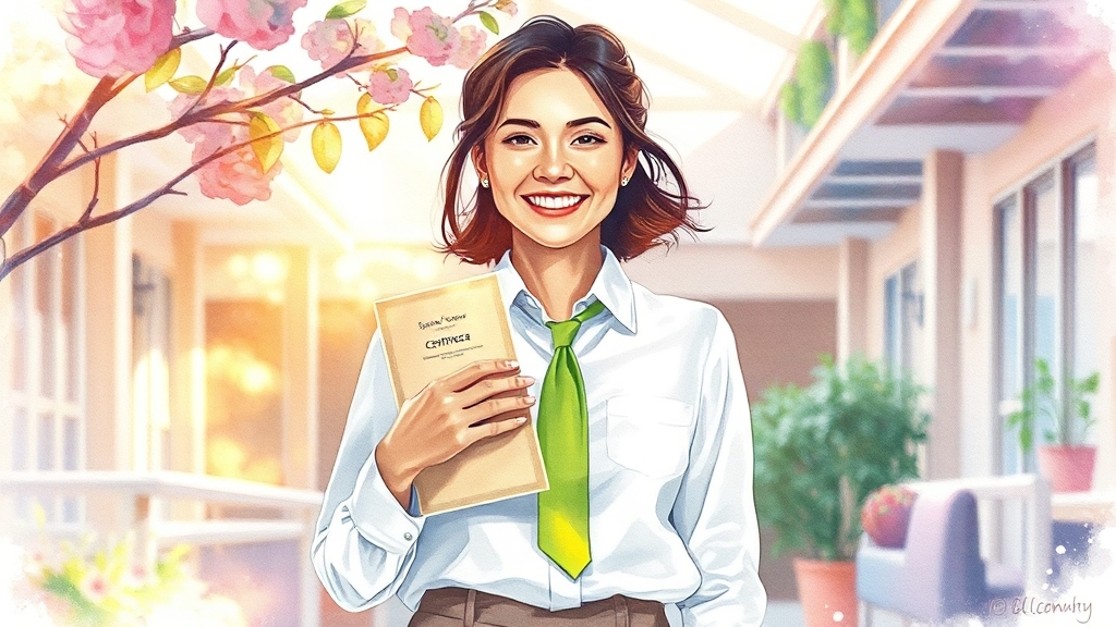 사회복지사2급 전망 및 정보 (watercolor 스타일)