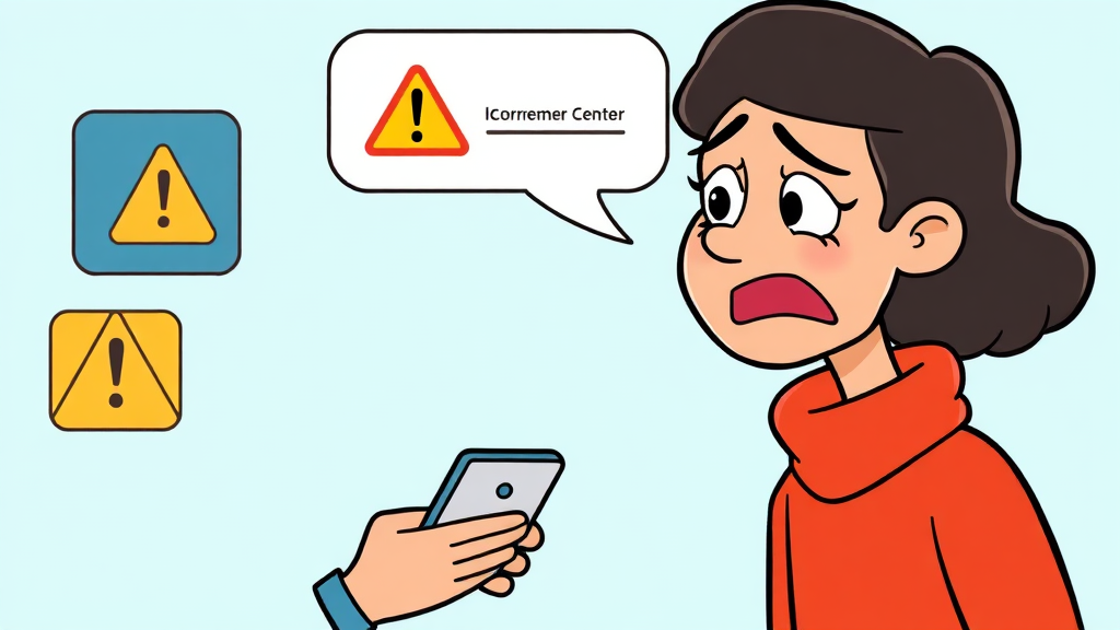 간편송금 서비스 이용 시 착오송금 유의사항 (cartoon 스타일)