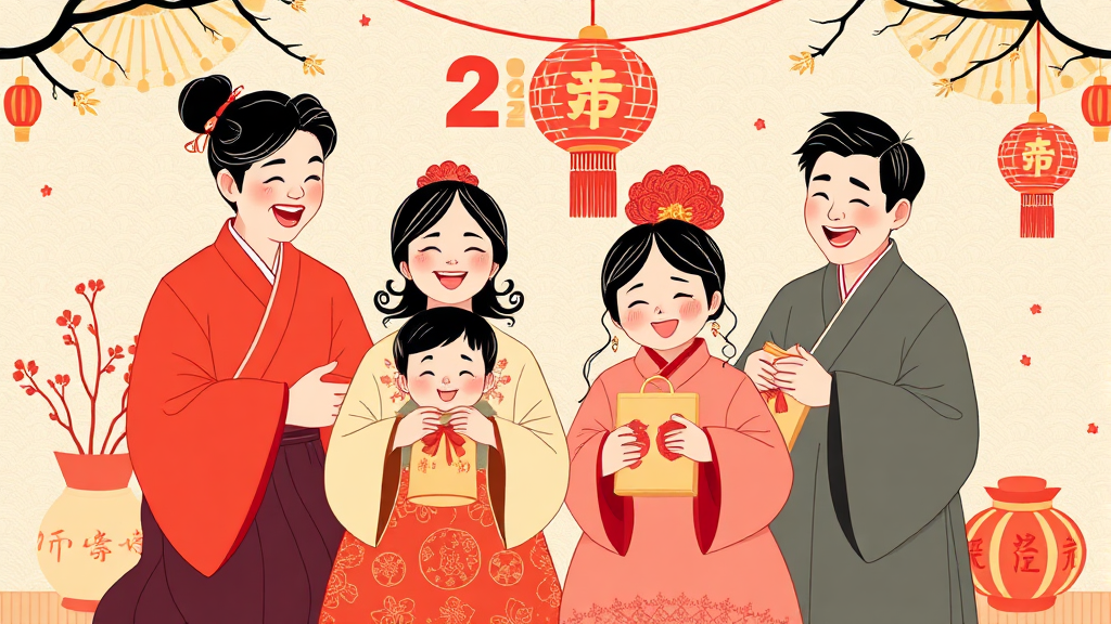 상황별 맞춤 세배 인사말 (illustration 스타일)