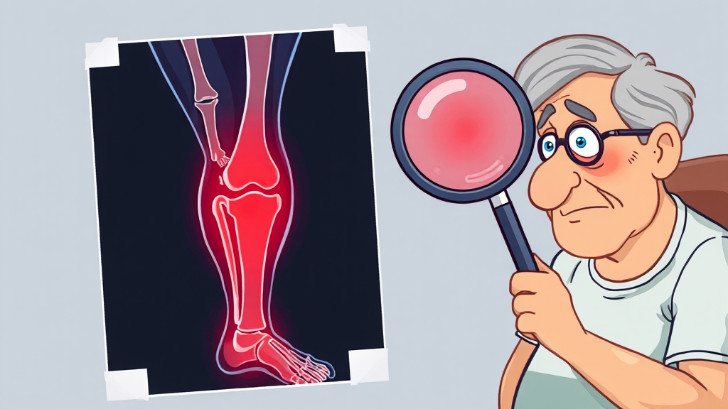 퇴행성 관절염 초기 증상 및 자가 진단 (cartoon 스타일)