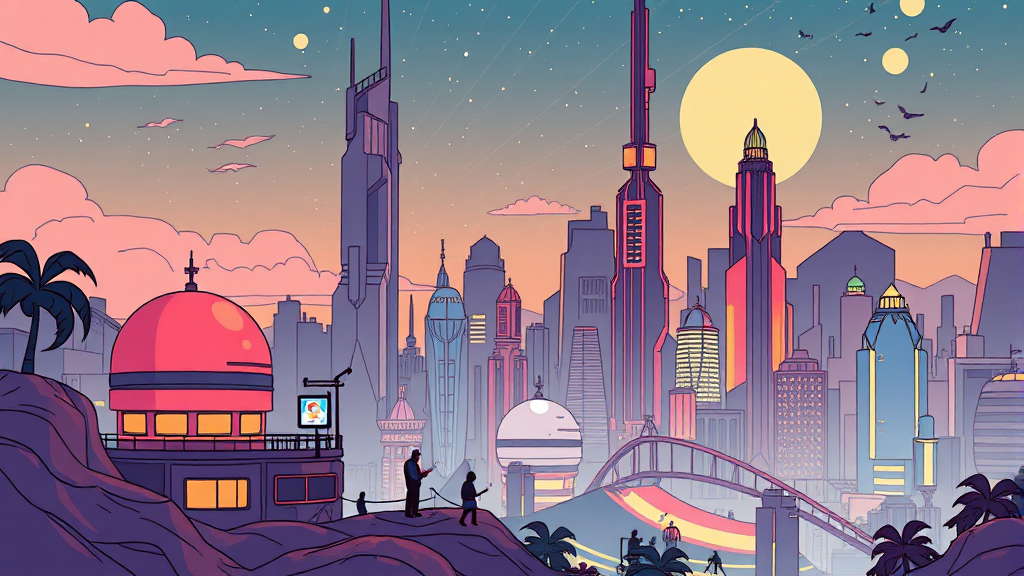 자동화 시스템 구축 (illustration 스타일)