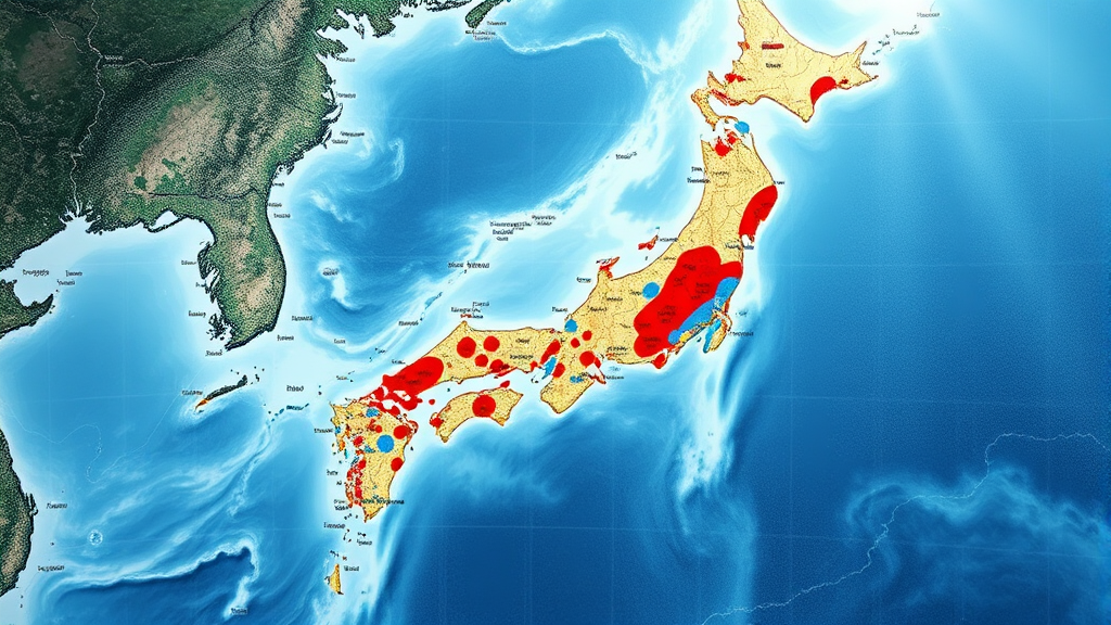 일본 지진 현황 및 위험도 (realistic 스타일)