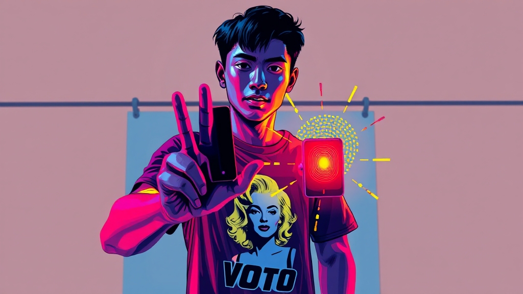 모바일 신분증 본인 인증 (popart 스타일)