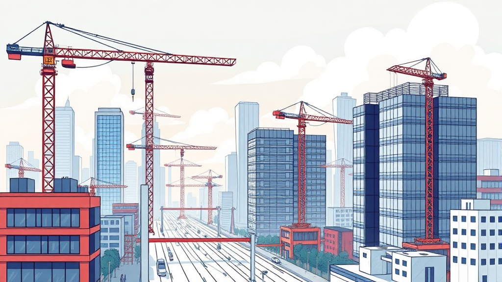 글로벌 경제 동향과 건설 시장 (illustration 스타일)