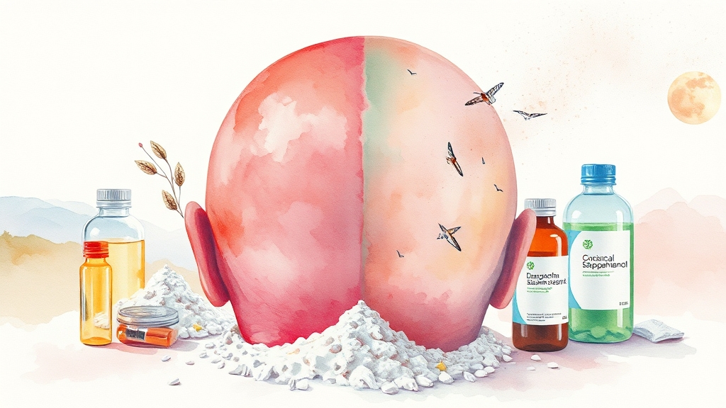 병원 치료 & 한의학적 접근 (watercolor 스타일)