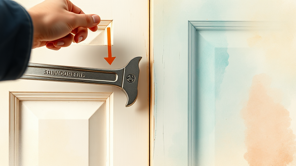 설치 후 문 닫힘 확인 및 조절 (watercolor 스타일)